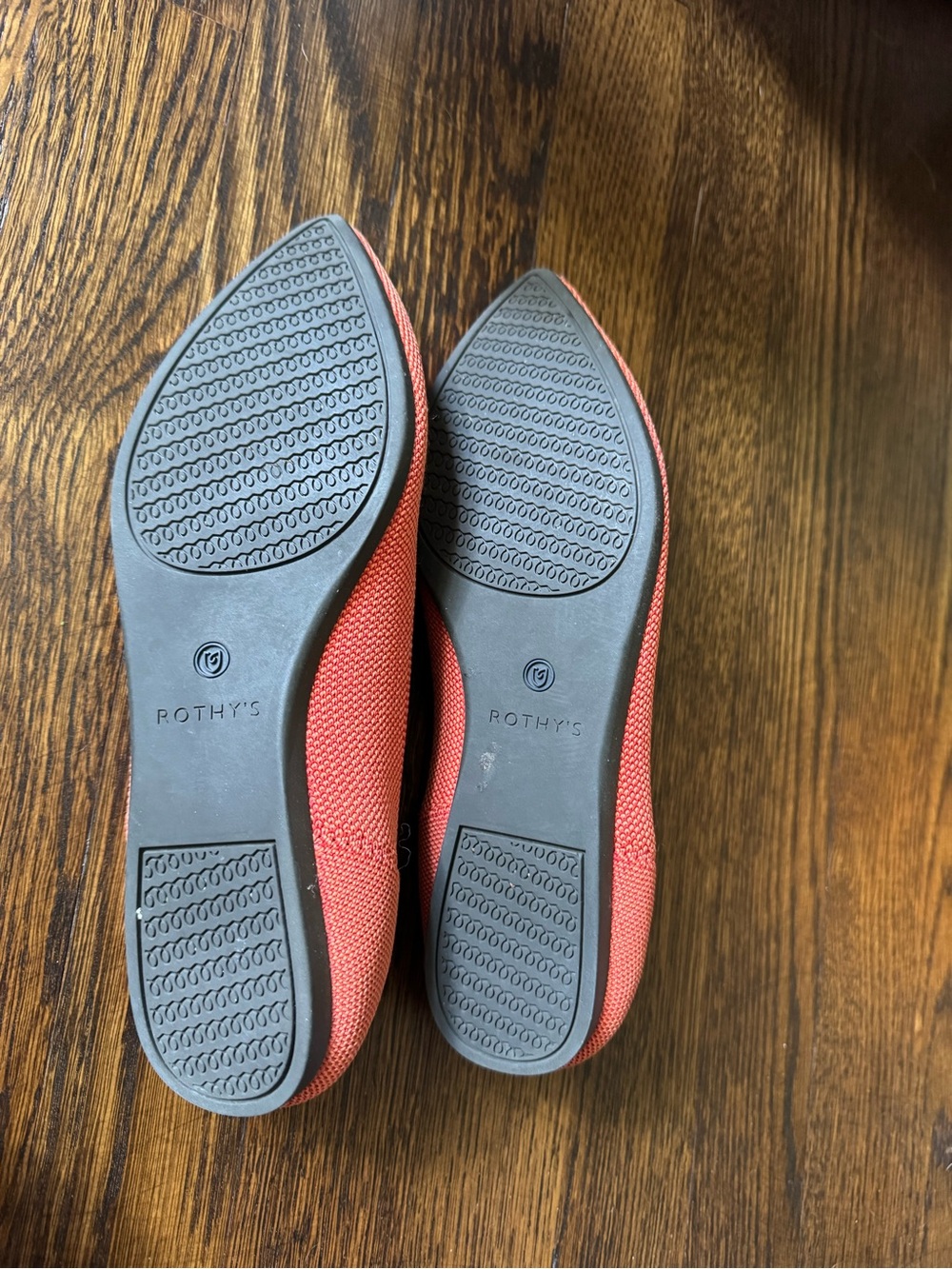 Rothy's Pointed Knit Flat in Coral - Picture 3 of 5